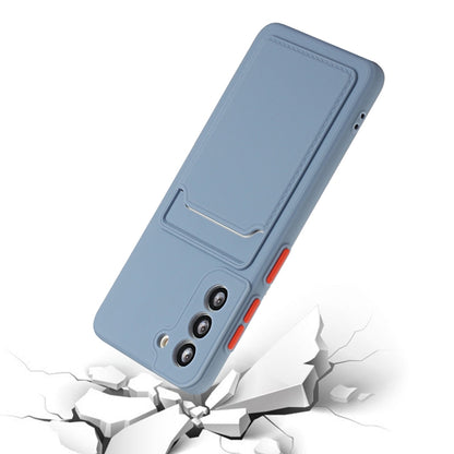 For Samsung Galaxy S24 5G / S25 5G Card Slot Design Shockproof TPU Phone Case(Grey) - Galaxy S24 5G Cases by PMC Jewellery | Online Shopping South Africa | PMC Jewellery | Buy Now Pay Later Mobicred