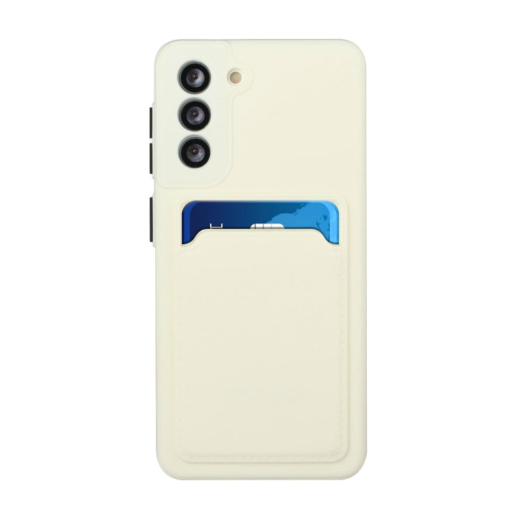 For Samsung Galaxy S24 5G / S25 5G Card Slot Design Shockproof TPU Phone Case(White) - Galaxy S24 5G Cases by PMC Jewellery | Online Shopping South Africa | PMC Jewellery | Buy Now Pay Later Mobicred