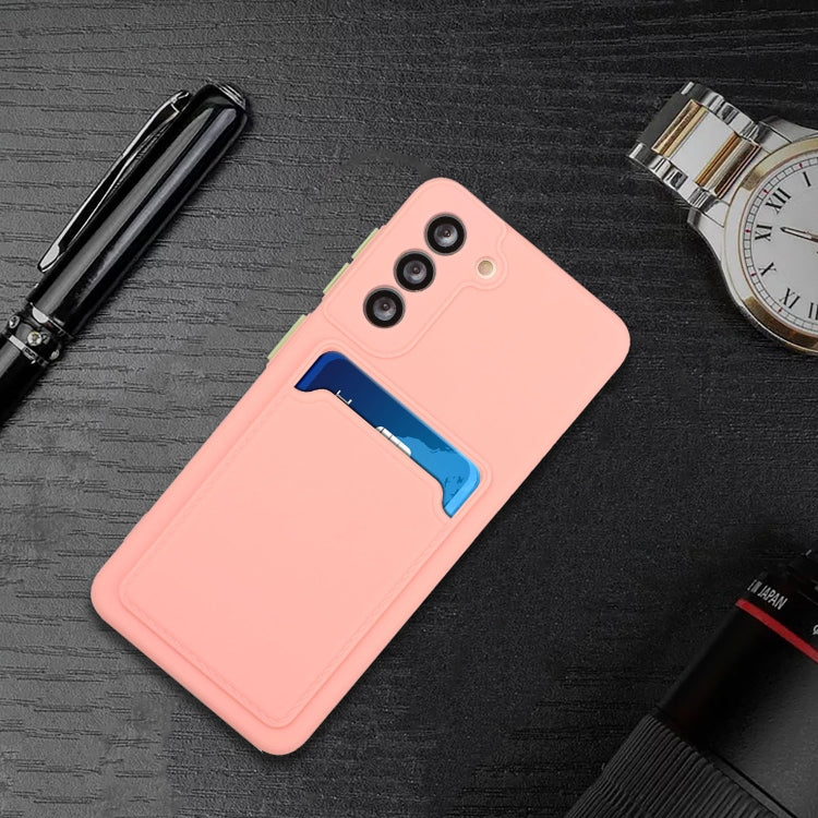 For Samsung Galaxy S24 5G / S25 5G Card Slot Design Shockproof TPU Phone Case(Pink) - Galaxy S24 5G Cases by PMC Jewellery | Online Shopping South Africa | PMC Jewellery | Buy Now Pay Later Mobicred