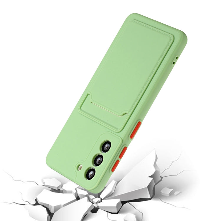 For Samsung Galaxy S24+ / S25+ Card Slot Design Shockproof TPU Phone Case(Matcha Green) - Galaxy S24+ 5G Cases by PMC Jewellery | Online Shopping South Africa | PMC Jewellery | Buy Now Pay Later Mobicred