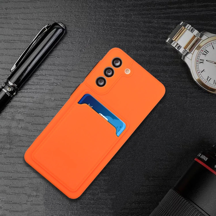 For Samsung Galaxy S24+ / S25+ Card Slot Design Shockproof TPU Phone Case(Orange) - Galaxy S24+ 5G Cases by PMC Jewellery | Online Shopping South Africa | PMC Jewellery | Buy Now Pay Later Mobicred