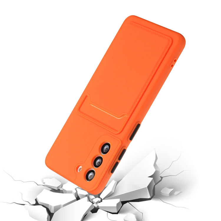 For Samsung Galaxy S24+ / S25+ Card Slot Design Shockproof TPU Phone Case(Orange) - Galaxy S24+ 5G Cases by PMC Jewellery | Online Shopping South Africa | PMC Jewellery | Buy Now Pay Later Mobicred