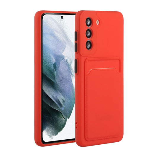 For Samsung Galaxy S24+ / S25+ Card Slot Design Shockproof TPU Phone Case(Red) - Galaxy S24+ 5G Cases by PMC Jewellery | Online Shopping South Africa | PMC Jewellery | Buy Now Pay Later Mobicred