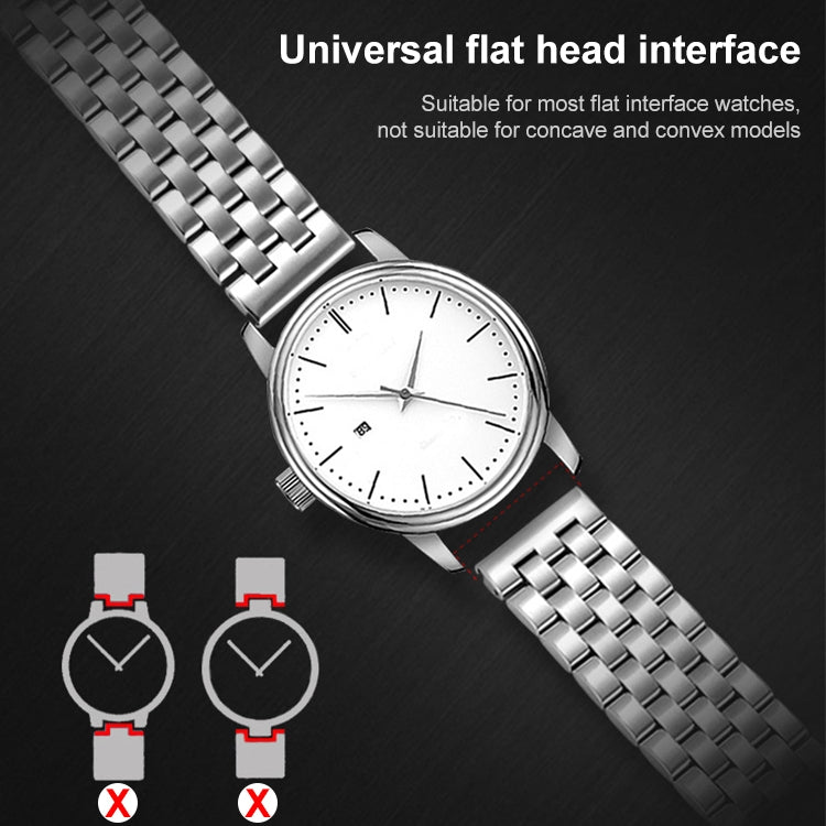 22mm Universal Five Beads Stainless Steel Watch Band(Silver) - free shipping - PMc TechLife - Order now!