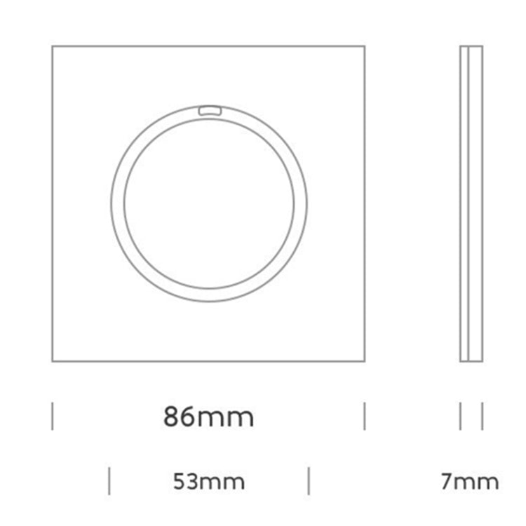 86mm Round LED Tempered Glass Switch Panel, Gold Round Glass, Style:Two Open Dual Control - Switch by PMC Jewellery | Online Shopping South Africa | PMC Jewellery | Buy Now Pay Later Mobicred