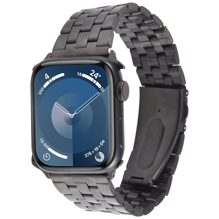 For Apple Watch Ultra 49mm 22mm Ultra-thin Five Beads Stainless Steel Watch Band(Black) - free shipping - PMC TechLife - Order now!