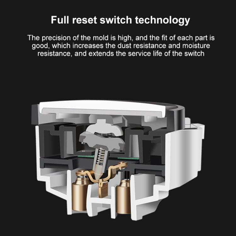 86mm Round LED Tempered Glass Switch Panel, Gold Round Glass, Style:TV Socket - Switch by PMC TechLife | Online Shopping South Africa | PMC TechLife | Buy Now Pay Later Mobicred