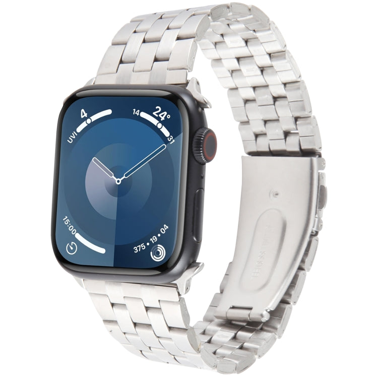 For Apple Watch SE 44mm 22mm Ultra-thin Five Beads Stainless Steel Watch Band(Silver) - free shipping - PMC TechLife - Order now!