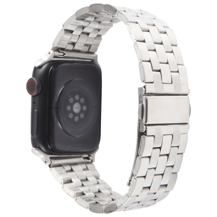 For Apple Watch SE 44mm 22mm Ultra-thin Five Beads Stainless Steel Watch Band(Silver) - free shipping - PMC TechLife - Order now!