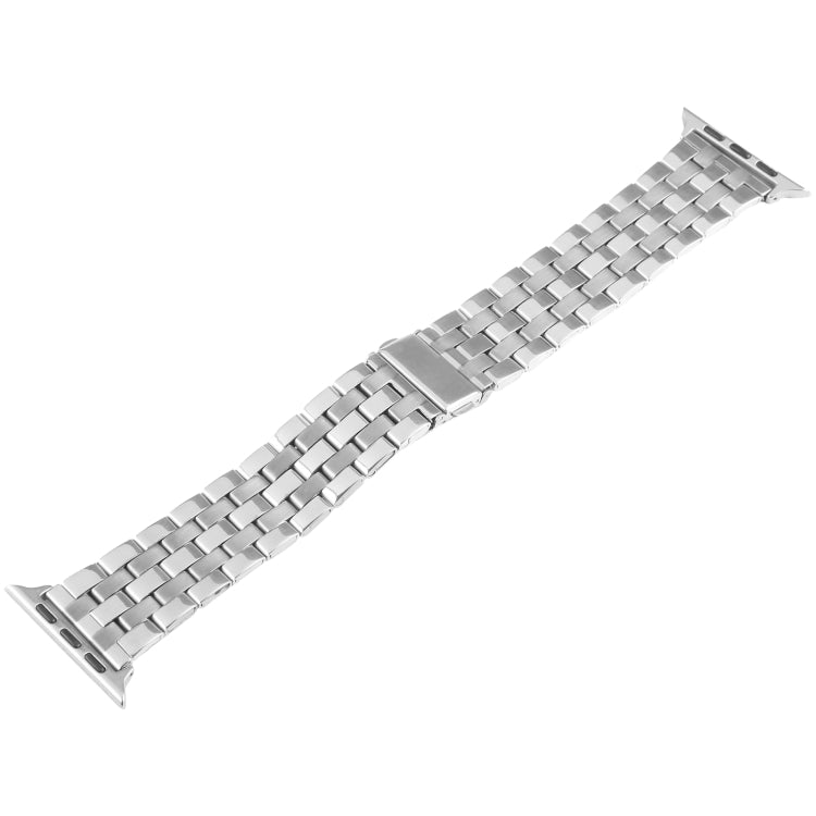 For Apple Watch SE 44mm 22mm Ultra-thin Five Beads Stainless Steel Watch Band(Silver) - free shipping - PMC TechLife - Order now!