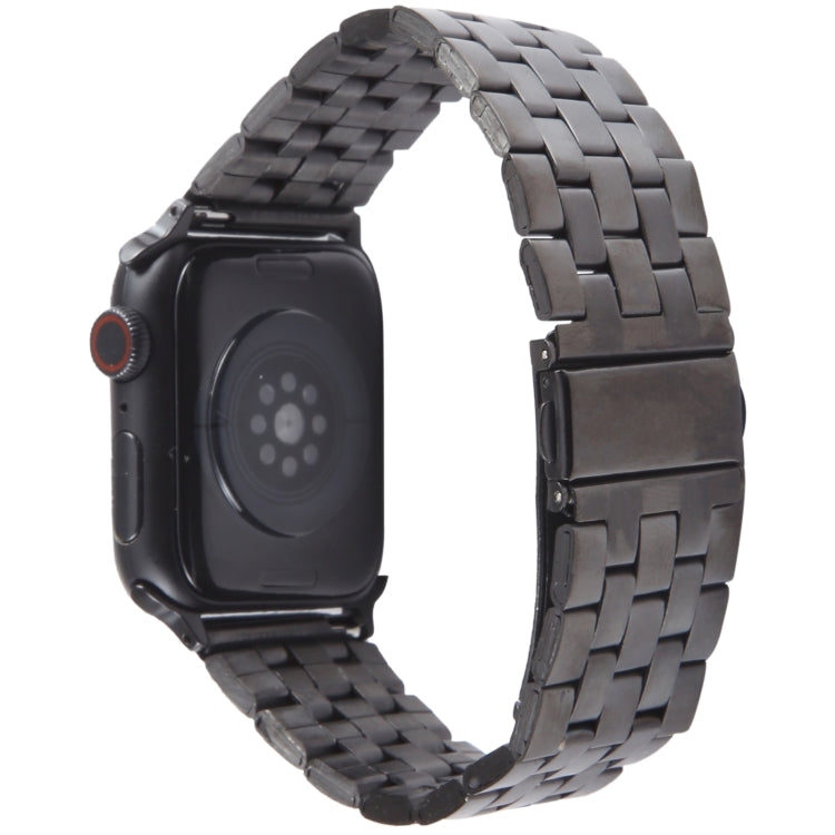 For Apple Watch 38mm 22mm Ultra-thin Five Beads Stainless Steel Watch Band(Black) - free shipping - PMC TechLife - Order now!