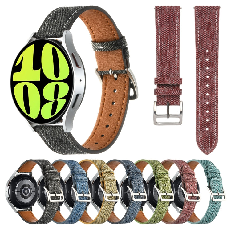 20mm Universal Denim Leather Buckle Watch Band(Dark Blue) - free shipping - PMc TechLife - Order now!