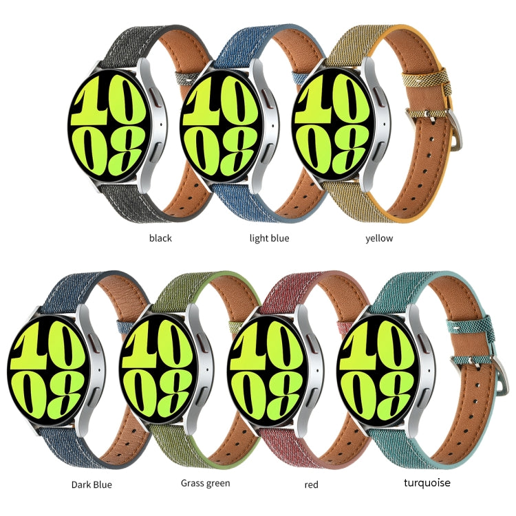 20mm Universal Denim Leather Buckle Watch Band(Light Blue) - free shipping - PMc TechLife - Order now!
