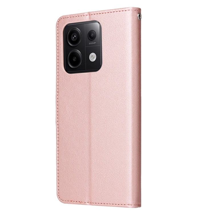 For Xiaomi Redmi Note 13 Pro 5G Multifunctional Horizontal Flip Leather Phone Case with Three Card Slot(Rose Gold) - Note 13 Pro Cases by PMC Jewellery | Online Shopping South Africa | PMC Jewellery | Buy Now Pay Later Mobicred