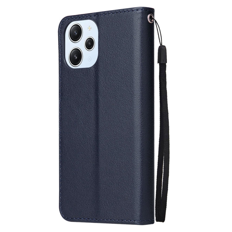 For Xiaomi Redmi 12 4G/5G/Note 12R Multifunctional Horizontal Flip Leather Phone Case with Three Card Slot(Blue) - Xiaomi Cases by PMC Jewellery | Online Shopping South Africa | PMC Jewellery | Buy Now Pay Later Mobicred