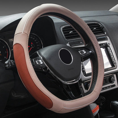 D Style Car Universal Anti-skid Steering Wheel Cover, Diameter: 38cm(Beige Coffee) - Steering Wheel Accessories by PMC Jewellery | Online Shopping South Africa | PMC Jewellery | Buy Now Pay Later Mobicred