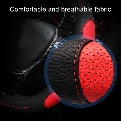 D Style Car Universal Anti-skid Steering Wheel Cover, Diameter: 38cm(Black Red) - Steering Wheel Accessories by PMC Jewellery | Online Shopping South Africa | PMC Jewellery | Buy Now Pay Later Mobicred