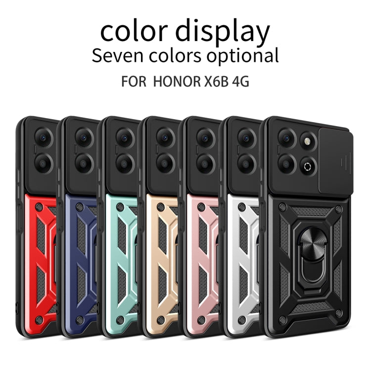 For Honor X6b 4G Sliding Camera Cover Design TPU+PC Phone Case(Red) - free shipping - PMC TechLife - Order now!