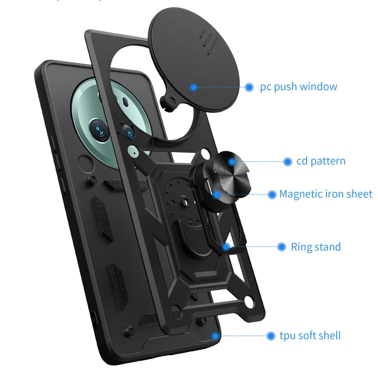 For Honor Magic5 Pro Sliding Camera Cover Design TPU+PC Phone Case(Black) - free shipping - PMC TechLife - Order now!
