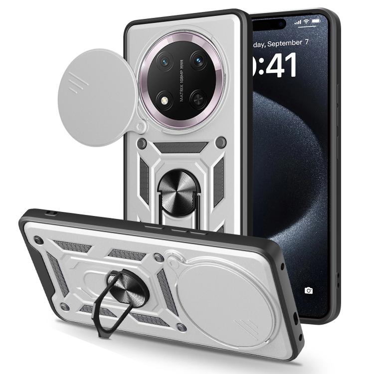 For Honor X60 Pro / X9c Sliding Camera Cover Design TPU+PC Phone Case(Silver) - free shipping - PMC TechLife - Order now!
