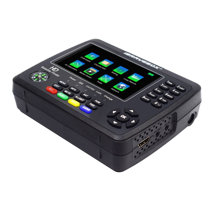 iBRAVEBOX V10 Finder Max 4.3 inch Display Digital Satellite Meter Signal Finder, Support DVB-S/S2/S2X, Plug Type:UK Plug(Black) - Satellite Finder by PMC TechLife | Online Shopping South Africa | PMC TechLife | Buy Now Pay Later Mobicred