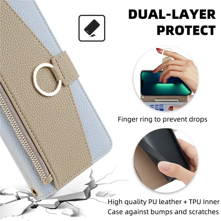 For OnePlus 11 Crossbody Litchi Texture Leather Phone Case(Blue) - OnePlus Cases by PMC TechLife | Online Shopping South Africa | PMC TechLife | Buy Now Pay Later Mobicred