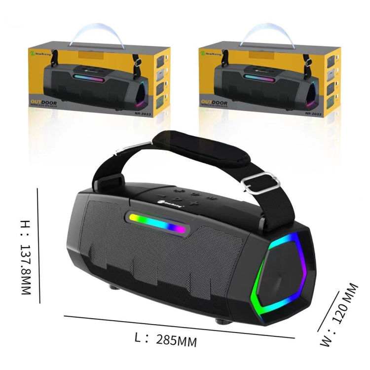 NewRixing NR2033 Portable TWS Wireless Bluetooth Speaker(Silver) - free shipping - PMC Jewellery - Order now!