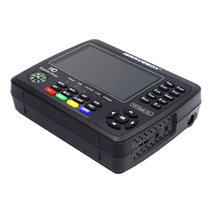 iBRAVEBOX V10 Finder Pro 4.3 inch Display Digital Satellite Meter Signal Finder, Support DVB-S/S2/S2X/T/T2/C, Plug Type:US Plug(Black) - free shipping - PMC TechLife - Order now!