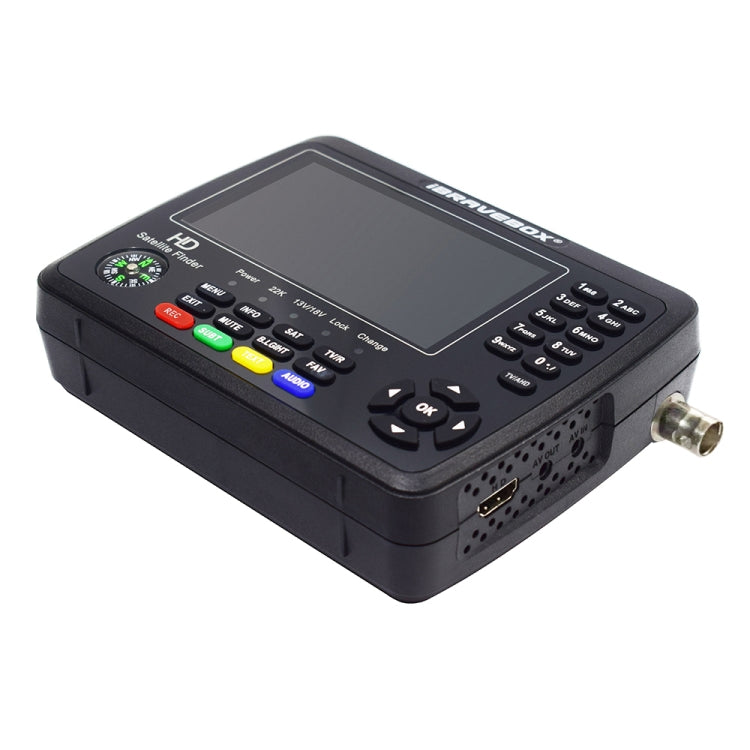 iBRAVEBOX V10 Finder Pro+ 4.3 inch Display Digital Satellite Meter Signal Finder, Support DVB-S/S2/S2X/T/T2/C AHD, Plug Type:AU Plug(Black) - Satellite Finder by PMC TechLife | Online Shopping South Africa | PMC TechLife | Buy Now Pay Later Mobicred