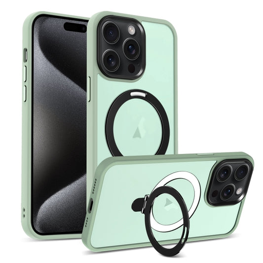 For iPhone 16 Pro MagSafe Holder Skin-feel PC Hybrid TPU Phone Case(Matcha Green) - iPhone 16 Pro Cases by PMC Jewellery | Online Shopping South Africa | PMC Jewellery | Buy Now Pay Later Mobicred