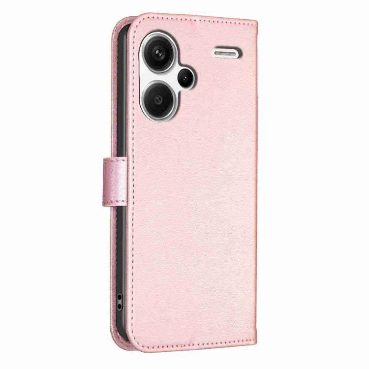 For Xiaomi Redmi Note 13 Pro+ 5G Four-leaf Embossed Leather Phone Case(Pink) - Note 13 Pro+ Cases by PMC Jewellery | Online Shopping South Africa | PMC Jewellery | Buy Now Pay Later Mobicred