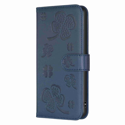 For Xiaomi 13 Ultra Four-leaf Embossed Leather Phone Case(Blue) - 13 Ultra Cases by PMC Jewellery | Online Shopping South Africa | PMC Jewellery | Buy Now Pay Later Mobicred