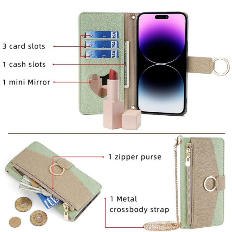 For Infinix Hot 20S Crossbody Litchi Texture Leather Phone Case(Green) - Infinix Cases by PMC TechLife | Online Shopping South Africa | PMC TechLife | Buy Now Pay Later Mobicred