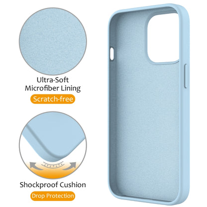 For iPhone 14 Pro Max MagSafe Magnetic Liquid Silicone Phone Case with Ring Holder(Sky Blue) - iPhone 14 Pro Max Cases by PMC Jewellery | Online Shopping South Africa | PMC Jewellery