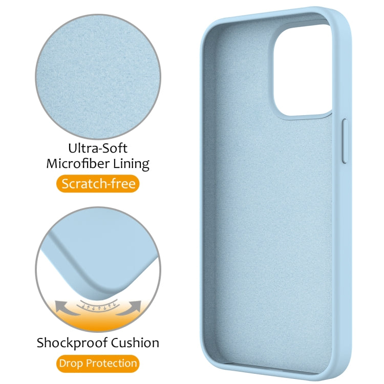 For iPhone 15 Pro MagSafe Magnetic Liquid Silicone Phone Case with Ring Holder(Sky Blue) - iPhone 15 Pro Cases by PMC Jewellery | Online Shopping South Africa | PMC Jewellery