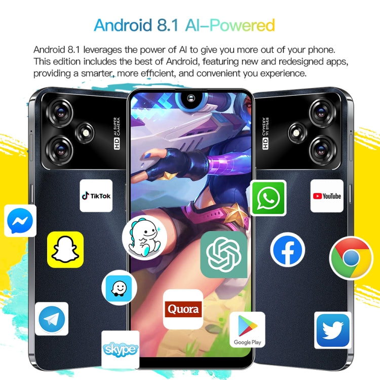 M6Pro / U30, 3GB+32GB, 6.53 inch Screen, Face Identification, Android 8.1 MTK6737 Quad Core, Network: 4G, OTG, Dual SIM(Black) -  by PMC TechLife | Online Shopping South Africa | PMC TechLife