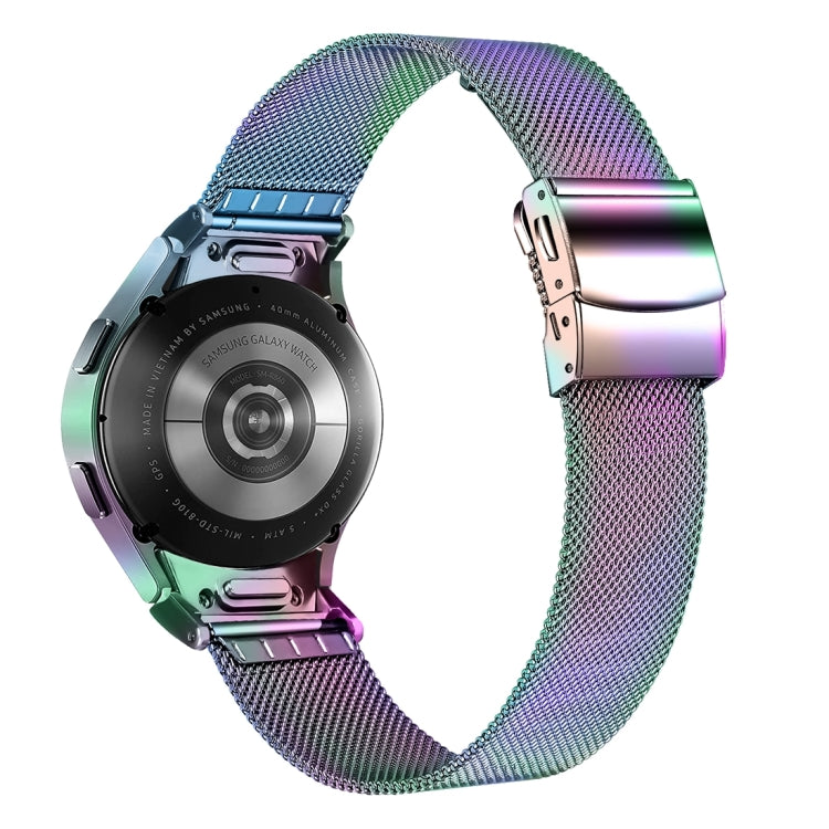 For Samsung Galaxy Watch 6 Quick Release Button Turtle Buckle Milan Watch Band(Colorful) - Watch Bands by PMC Jewellery | Online Shopping South Africa | PMC Jewellery