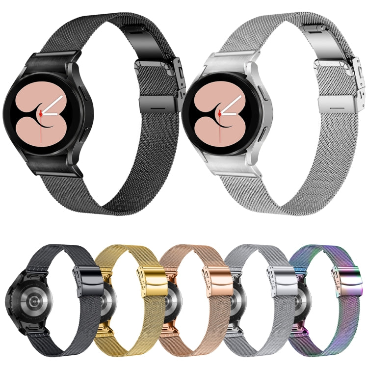 For Samsung Galaxy Watch 6 Quick Release Button Turtle Buckle Milan Watch Band(Rose Gold) - free shipping - PMC TechLife - Order now!