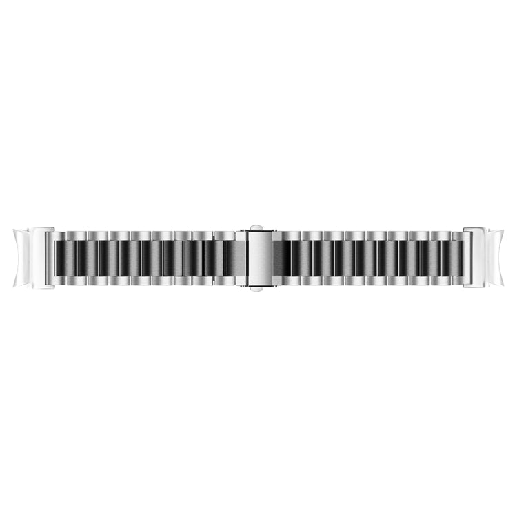 For Samsung Galaxy Watch 6 Quick Release Button Three-bead Stainless Steel Watch Band(Silver Black) - free shipping - PMC TechLife - Order now!
