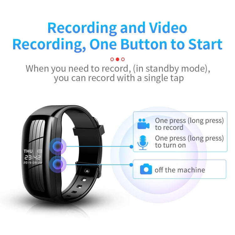 JNN D5 HD Noise Reduction Smart Recording Electronic Bracelet, Capacity:8GB - Recording Pen by JNN | Online Shopping South Africa | PMC Jewellery | Buy Now Pay Later Mobicred