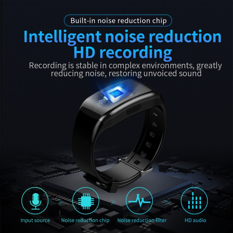 JNN D5 HD Noise Reduction Smart Recording Electronic Bracelet, Capacity:128GB - Recording Pen by JNN | Online Shopping South Africa | PMC TechLife | Buy Now Pay Later Mobicred