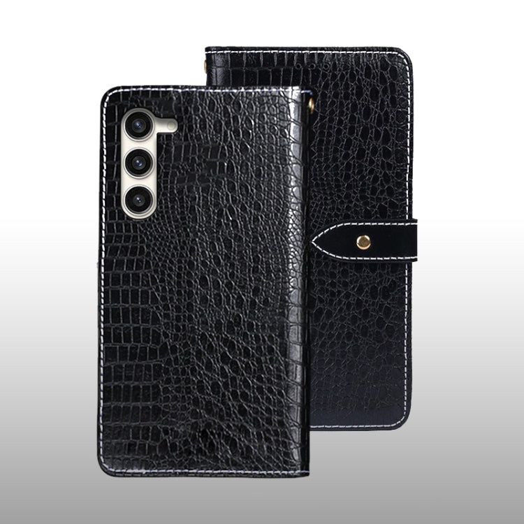 For Samsung Galaxy S24 5G idewei Crocodile Texture Leather Phone Case(Black) - Galaxy S24 5G Cases by idewei | Online Shopping South Africa | PMC Jewellery | Buy Now Pay Later Mobicred