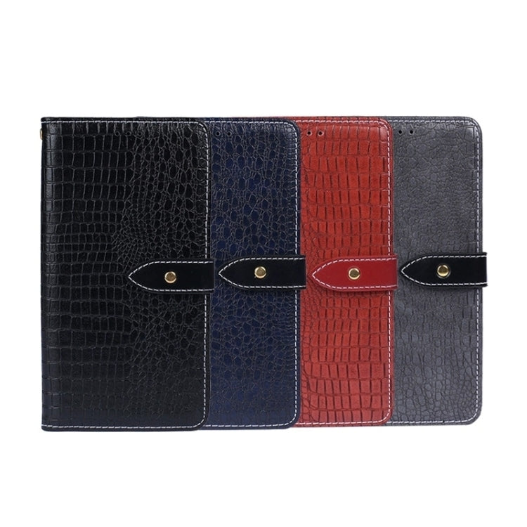 For Samsung Galaxy S24 5G idewei Crocodile Texture Leather Phone Case(Dark Blue) - free shipping - PMC Jewellery - Order now!