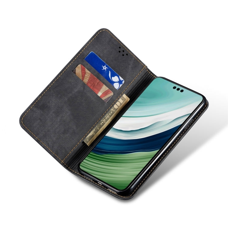 For Motorola Edge 40 Neo Denim Texture Flip Leather Phone Case(Black) - free shipping - PMC TechLife - Order now!