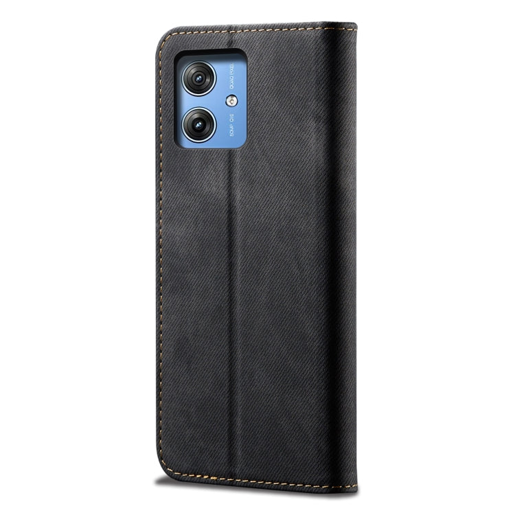 For Motorola Moto G64 5G Global Denim Texture Flip Leather Phone Case(Black) - free shipping - PMC TechLife - Order now!