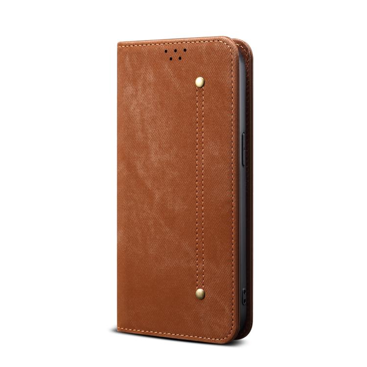 For Motorola Moto G56 5G Denim Texture Flip Leather Phone Case(Brown) - free shipping - PMC TechLife - Order now!