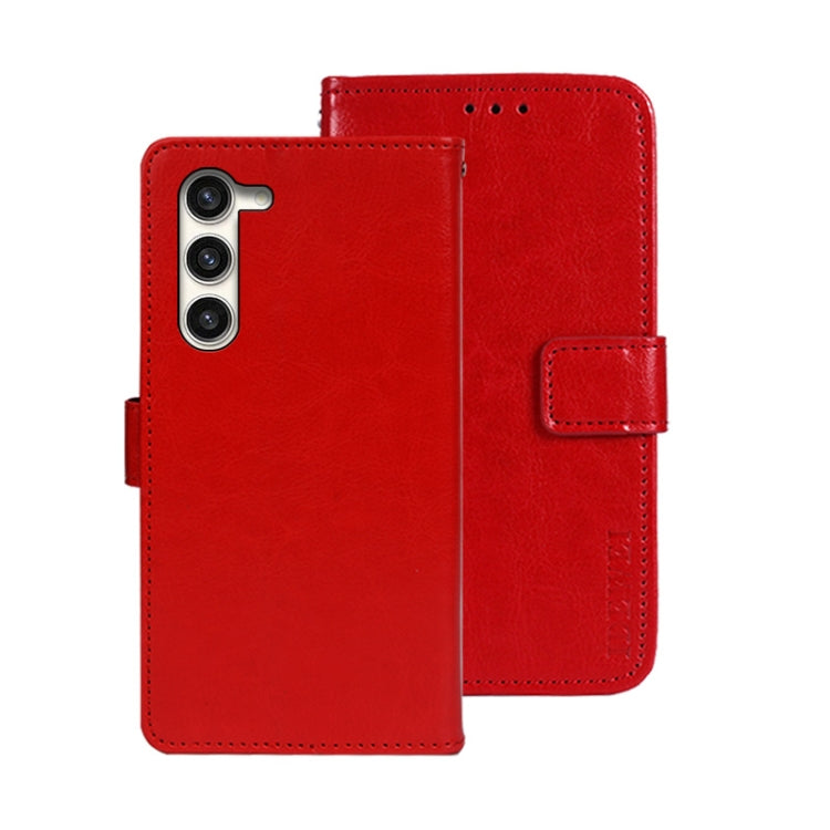 For Samsung Galaxy S24 5G idewei Crazy Horse Texture Leather Phone Case(Red) - Galaxy S24 5G Cases by idewei | Online Shopping South Africa | PMC Jewellery | Buy Now Pay Later Mobicred