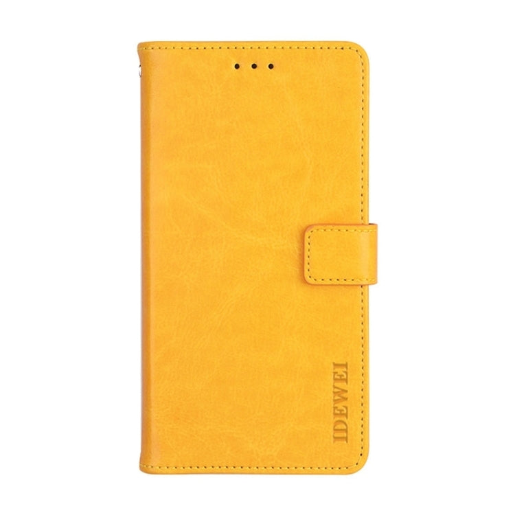 For Nothing Phone 2 idewei Crazy Horse Texture Leather Phone Case with Holder(Yellow) - More Brand by idewei | Online Shopping South Africa | PMC Jewellery | Buy Now Pay Later Mobicred