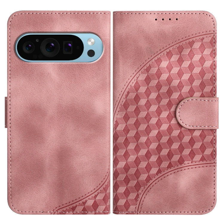 For Google Pixel 9 Pro YX0060 Elephant Head Embossed Phone Leather Case with Lanyard(Pink) - Google Cases by PMC Jewellery | Online Shopping South Africa | PMC Jewellery | Buy Now Pay Later Mobicred