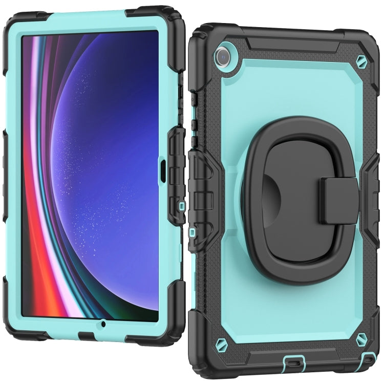 For Samsung Galaxy Tab A9+ Handle Silicone Hydric PC Tablet Case with Shoulder Strap(Light Blue) - Galaxy Tab A9+ by PMC Jewellery | Online Shopping South Africa | PMC Jewellery